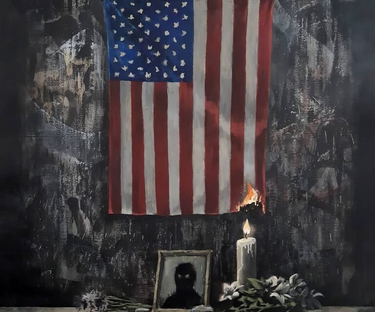 Ilustración del artista Banksy.