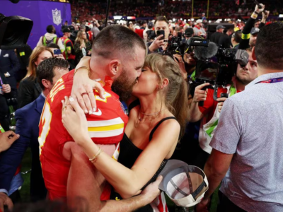 Taylor Swift y Travis Kelce protagonizan el momento más viral de la Super Bowl